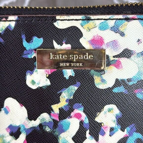 Kate Spade - Black & Multicolor Abstract Print Crossbody Purse - Picture 6 of 14